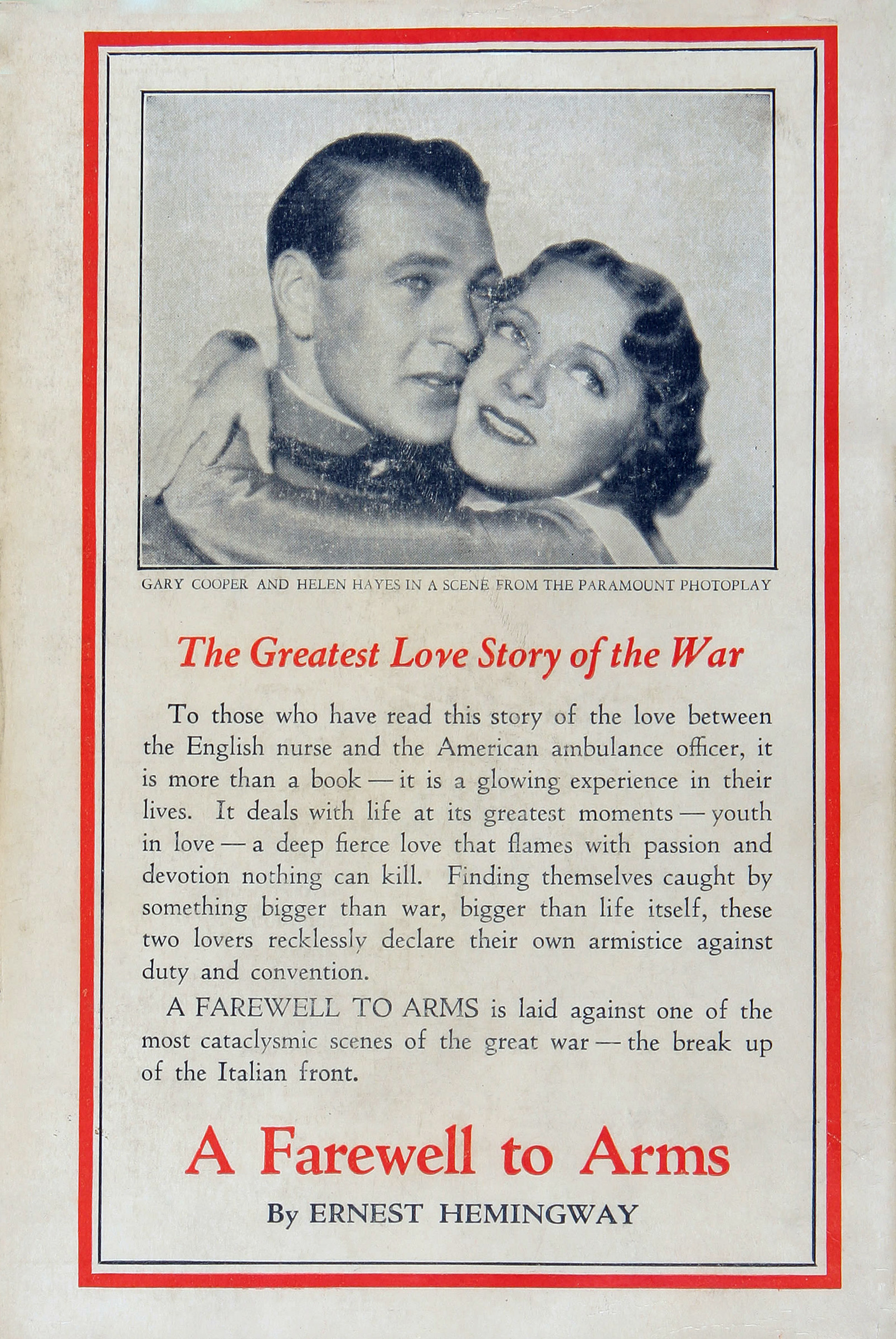 A Farewell to Arms (1932)